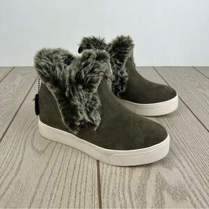 J/Slides Sean wp Women's Suede Booties 7M Khaki Suede (olive green) $179